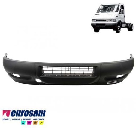 paraurti anteriore iveco daily 2000 nero con fori fendi