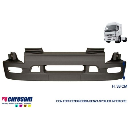 paraurti anteriore renault premium con fori fendi h.33 cm