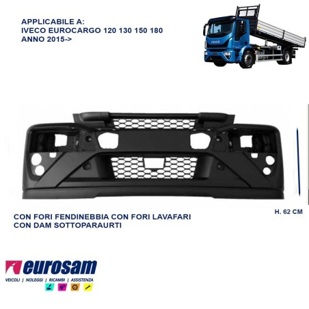 paraurti anteriore iveco eurocargo 120 130 150 180 2015