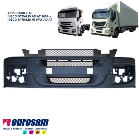 paraurti anteriore iveco stralis 2007 ad at 13 hi-way nero