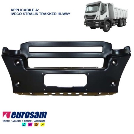 paraurti anteriore centrale iveco stralis trakker hi-way in metallo