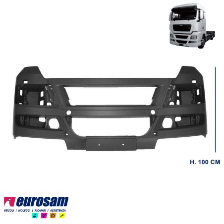 paraurti anteriore man tgx grigio h.100cm