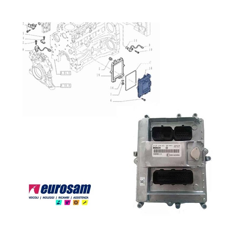 CENTRALINA ECU INIEZIONE MOTORE IVECO EUROCARGO TECTOR 4/6 CILINDRI F4AE0481 F4AE0681