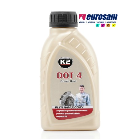 liquido impianto freni frizione dot 4 0,5 lt k2