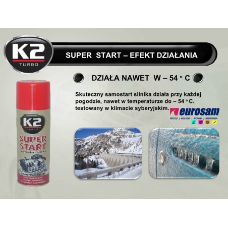 fluido avviamento motori poca compressione a freddo 400 ml -54° k2 samostart