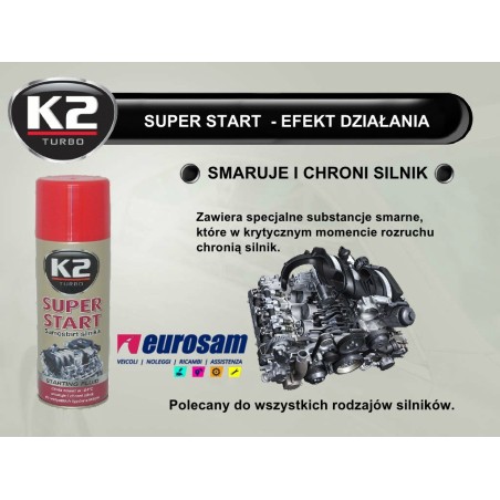 fluido avviamento motori poca compressione a freddo 400 ml -54° k2 samostart