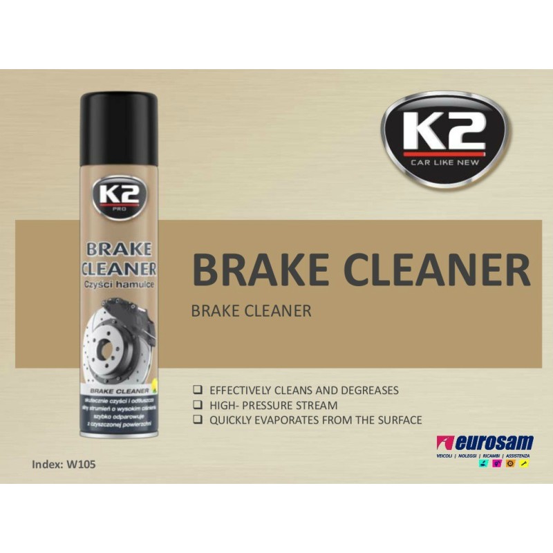 spray brake cleaner pulitore freni frizione 600 ml k2 W105