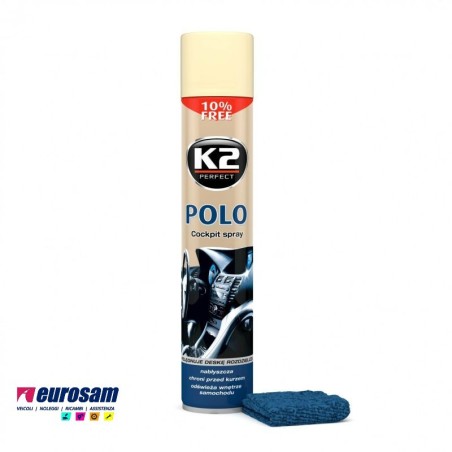 spray lucida cruscotto 750ml vaniglia polo cocpit k2