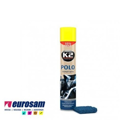spray lucida cruscotto 750ml limone polo cocpit k2