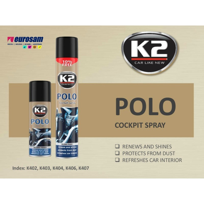 spray lucida cruscotto 750ml fresh polo cocpit k2 K407FR0