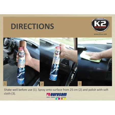 spray lucida cruscotto 750ml fresh polo cocpit k2