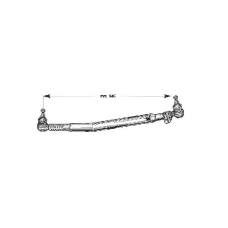 tirante sterzo longitudinale completo di testine per autocarro daf xf95 - 95xf
