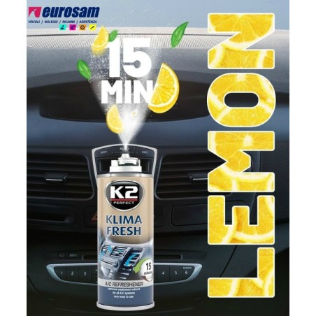 bomboletta spray igenizzante a/c abitacolo 150 ml limone klima fresh k2