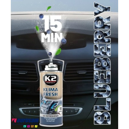 bomboletta spray igenizzante a/c abitacolo 150 ml mirtillo klima fresh k2