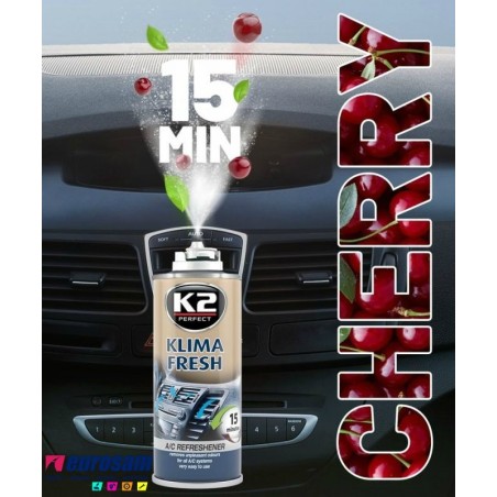 bomboletta spray igenizzante a/c abitacolo 150 ml ciliegia klima fresh k2