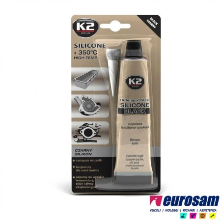 kit silicone sigillante motore guarnizioni nero 85g max 350° k2