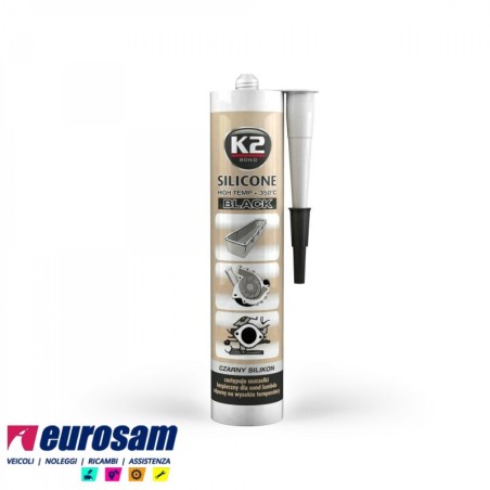 kit silicone sigillante motore guarnizioni nero 300 ml max 350° k2