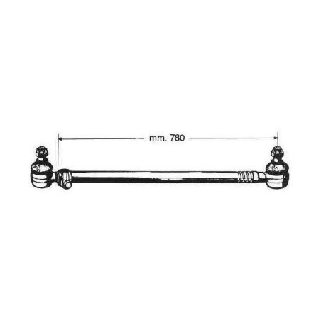 tirante sterzo longitudinale completo di testine per autocarro fiat  60/65/70/75nc - 60/65/70/75om