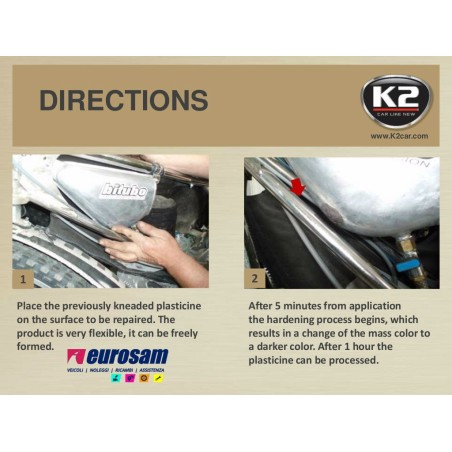 stucco acciaio per riparazione silenziatore serbatoio 70g k2 mega bond