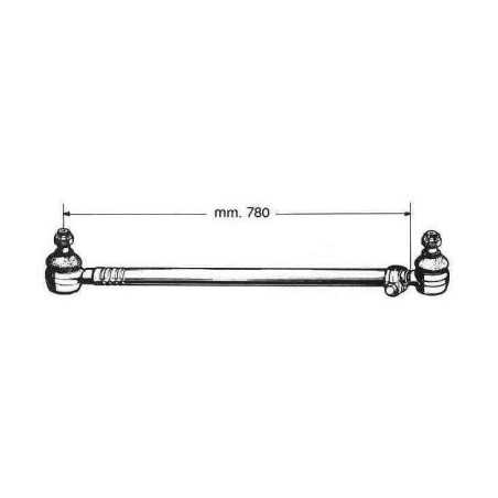 tirante sterzo longitudinale completo di testine per autocarro fiat 80/90nc