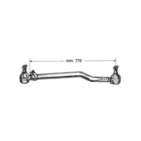tirante sterzo longitudinale completo di testine per autocarro fiat  645/650n2-n3 - 655n1