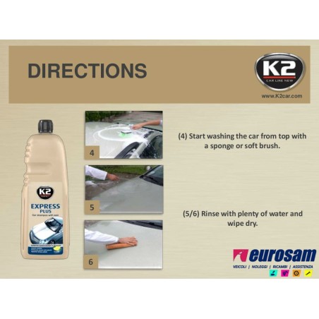 shampoo sapone auto cerato carrozzeria limone 1 lt k2 express