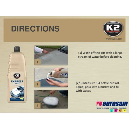 shampoo sapone auto cerato carrozzeria limone 1 lt k2 express