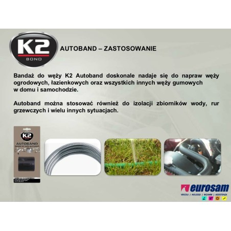 nastro riparazione tubi in gomma acqua multiuso k2 autoband