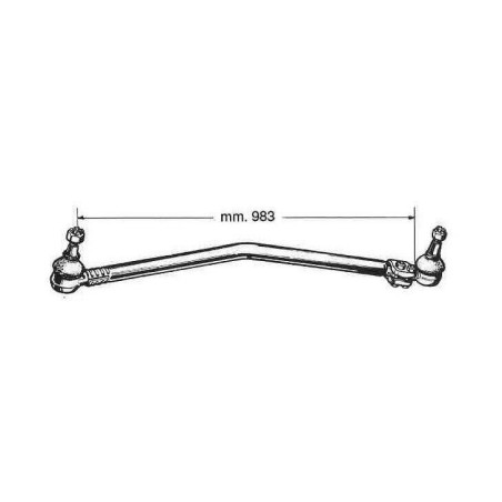 tirante sterzo longitudinale completo di testine per autocarro fiat 100nc - 110pc