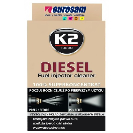 liquido pulitore iniettori diesel super concentrato 50 ml k2 diesel