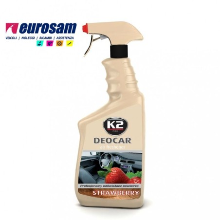 profumo interni auto 700 ml con nebulizzatore fragola k2 deocar