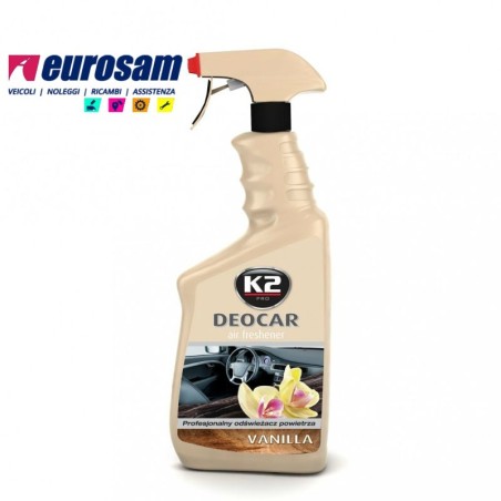 profumo interni auto 700 ml con nebulizzatore vaniglia k2 deocar