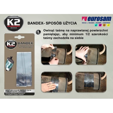 nastro adesivo riparazione silenziatore marmitta universale k2 bandex