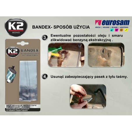 nastro adesivo riparazione silenziatore marmitta universale k2 bandex