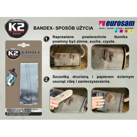 nastro adesivo riparazione silenziatore marmitta universale k2 bandex