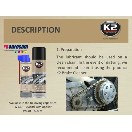 grasso spray multifunzione per catene moto off road 500 ml k2