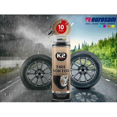spray gonfia e ripara gomme rapido 535 ml k2 tire doctor