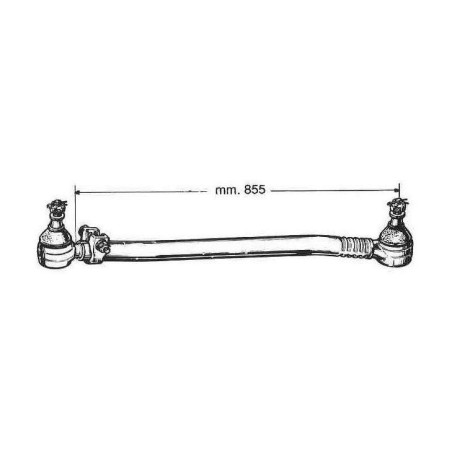 tirante sterzo longitudinale completo di testine per autocarro fiat  684 - 160nc/nt - om160 - om160t