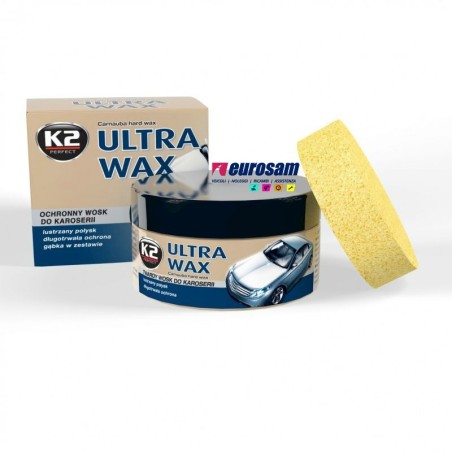 kit cera e spugnetta lucidatura protezione carrozzeria 250g k2 ultra wax