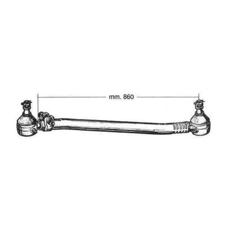 tirante sterzo longitudinale completo di testine per autocarro fiat  684 - 160