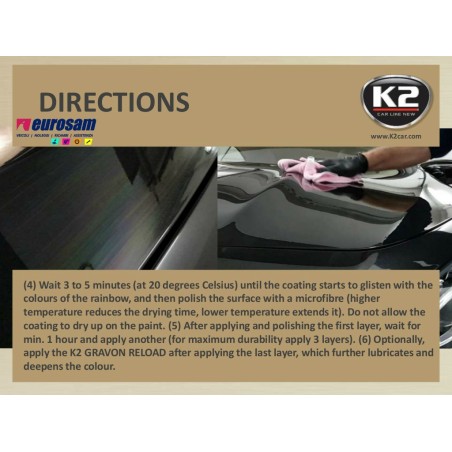 kit strato ceramicato lucidatura 4 protezione 5 lunga durata 50 ml k2 gravon