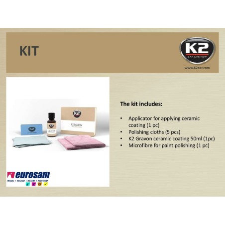 kit strato ceramicato lucidatura 4 protezione 5 lunga durata 50 ml k2 gravon