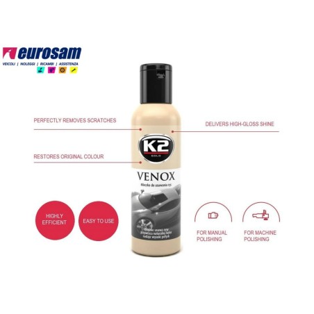 kit rimozione graffi lunga durata latte liquido + spugna k2 venox