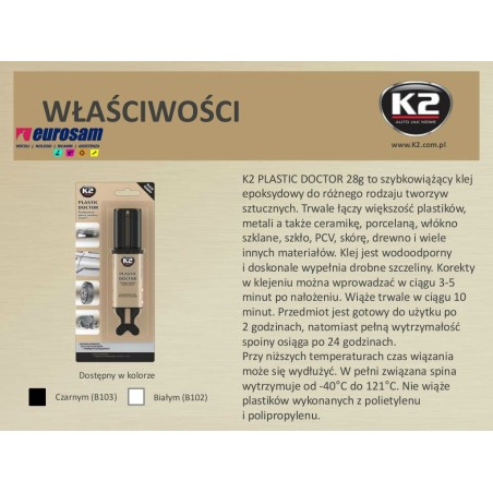 bicomponente nero colla universale plastica gomma 28g k2 plastic doctor