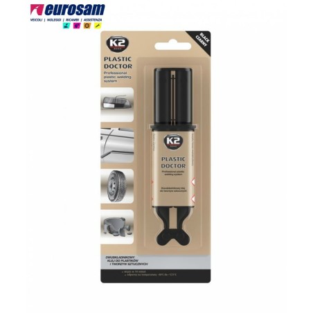 bicomponente nero colla universale plastica gomma 28g k2 plastic doctor