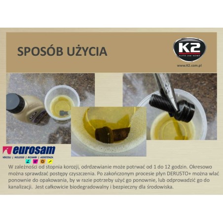liquido antiruggine 500ml senza spazzolare k2 derusto plus