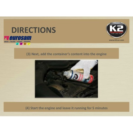 liquido pulitore interno motore universale 250 ml k2 motor flush