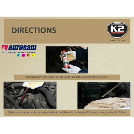 liquido pulitore interno motore universale 250 ml k2 motor flush