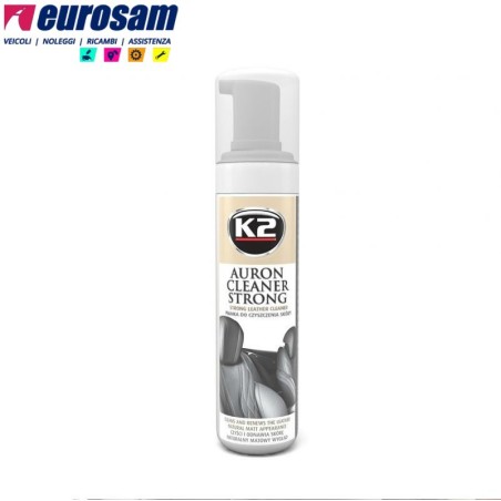 kit spazzola e schiuma pulizia 5 protezione 5 per interni auto in pelle k2 auron strong