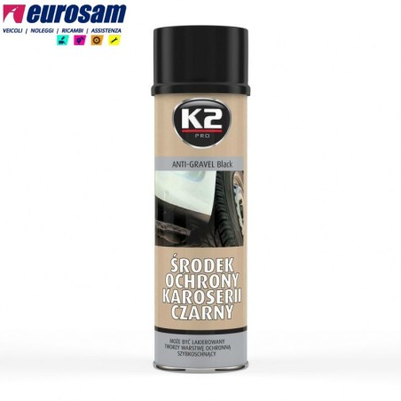 spray resina antiruggine sottoscocca antisassi nero liscio 500 ml k2